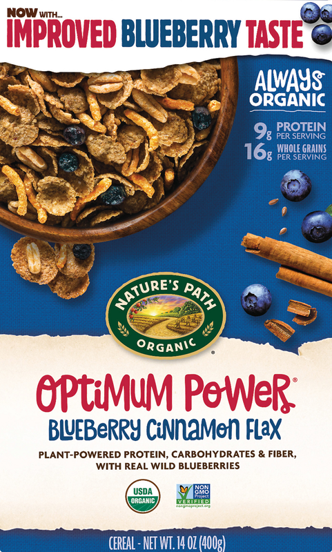 Natures Path Organic Optimum Power Blueberry Cinnamon Flax Cereal