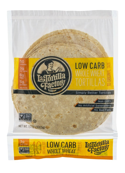 La Tortilla Factory Low Carb Whole Wheat Tortillas Original Size