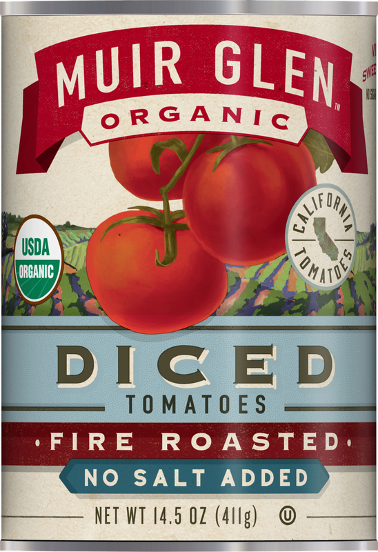 Muir Glen Organic No Salt Added Fire Roasted Diced Tomatoes