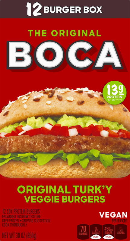 BOCA Vegan Original Turk'y Veggie Burgers