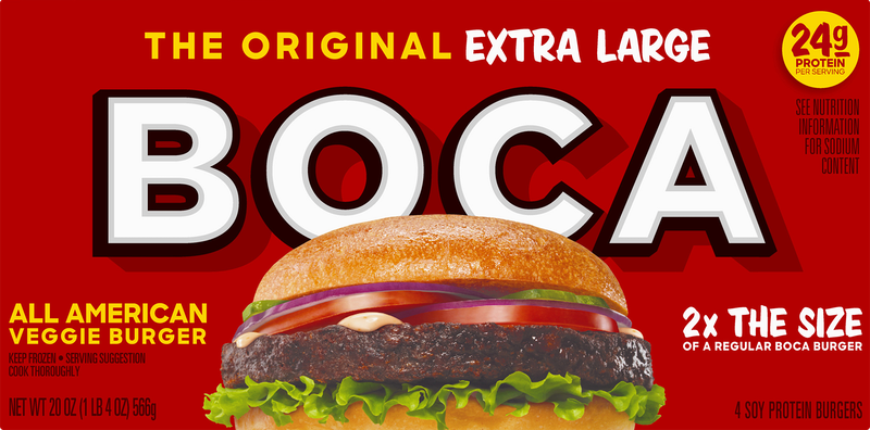 Kraft Heinz Foods Company ALL AMERICAN THE ORIGINAL EXTRA LARGE VEGGIE BURGER, ALL AMERICAN