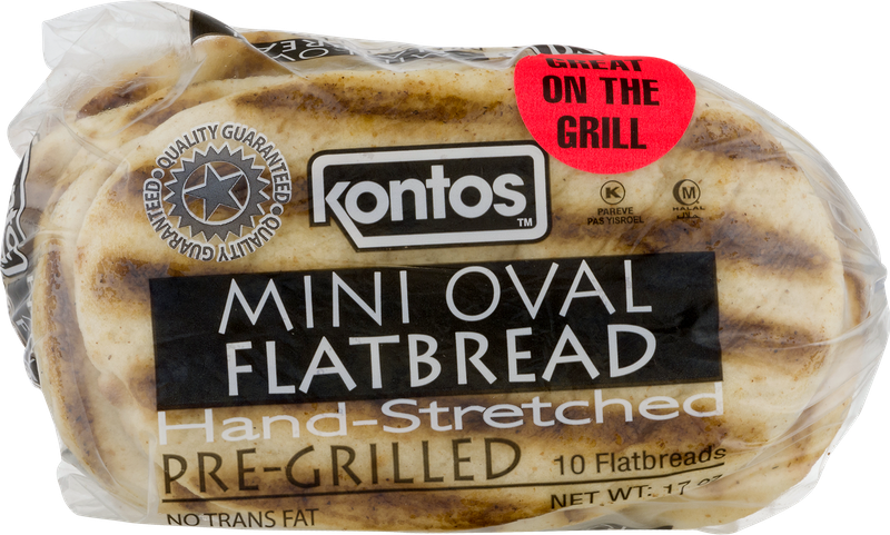 Kontos Mini Oval Flatbread Pre-Grilled