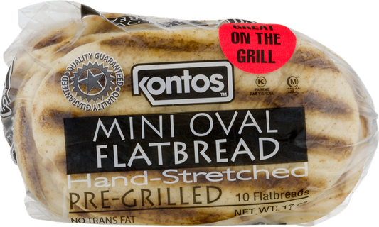 Kontos Mini Oval Flatbread Pre-Grilled