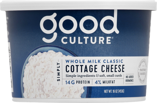 Good Culture Cottage Cheese, Simply, 4% Milkfat, Whole milk Classic