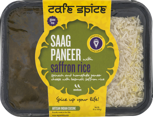 Cafe Spice Saag Paneer With Saffron Rice Medium