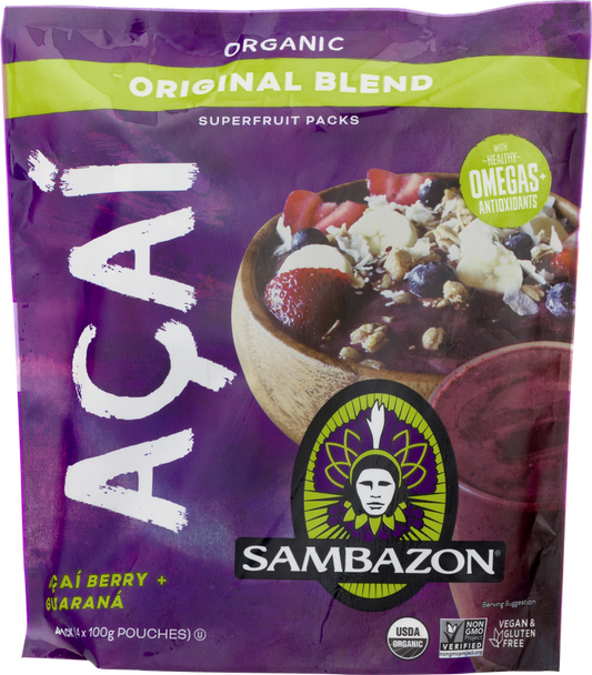 Sambazon Acai Original Blend Superfruit Packs Acai Berry + Guarana