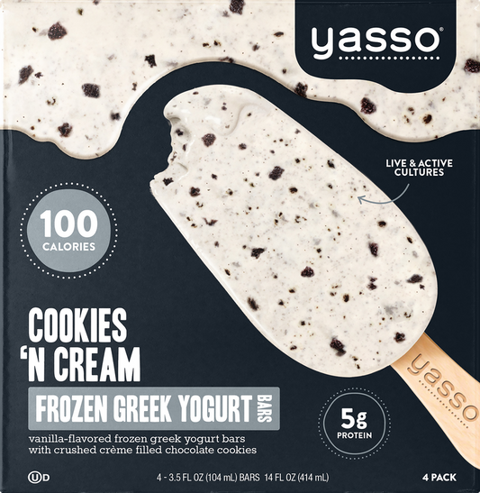 Yasso Frozen Greek Yogurt, Cookies n' Cream Bars