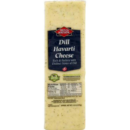 Dietz & Watson Cheese, Dill Havarti, Vacuum Packed