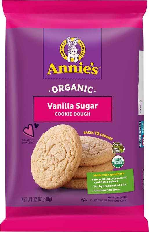 Annie's Organic Vanilla Sugar Cookie Dough, Bake & Share Cookie Dough, 12 Cookies