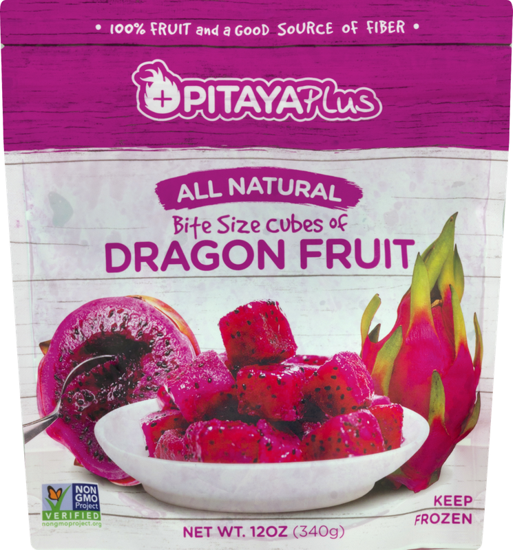 Pitaya Plus All Natural Bite Size Cubes Dragon Fruit