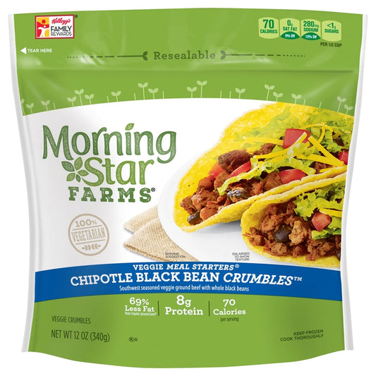 Morningstar Farms, Veggie Meal Starters, Chipotle Black Bean Crumbles, Vegetarian