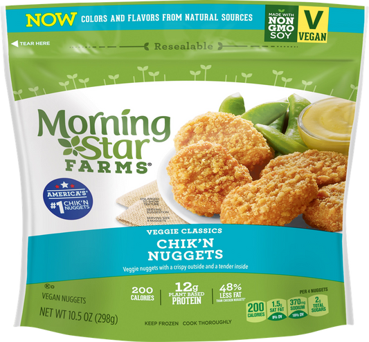 MorningStar Farms, Veggie Classics, Nuggets, Chik'n, Vegan, Excellent Source of Protein