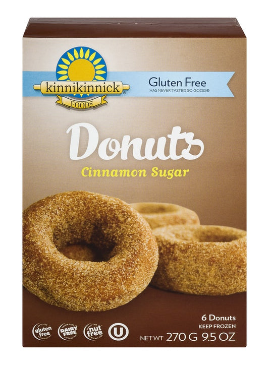 Kinnikinnick Foods Gluten Free Donuts Cinnamon Sugar
