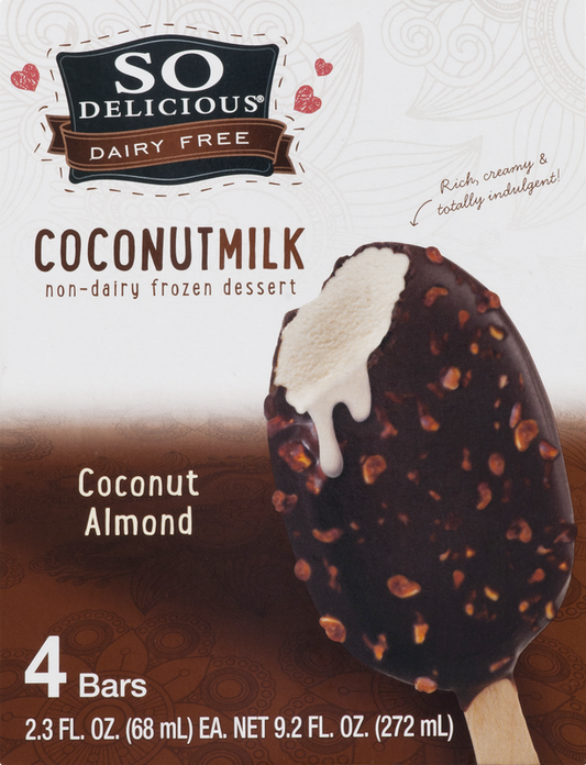 So Delicious Dairy Free Coconut Milk Non-Dairy Frozen Dessert Coconut Almond