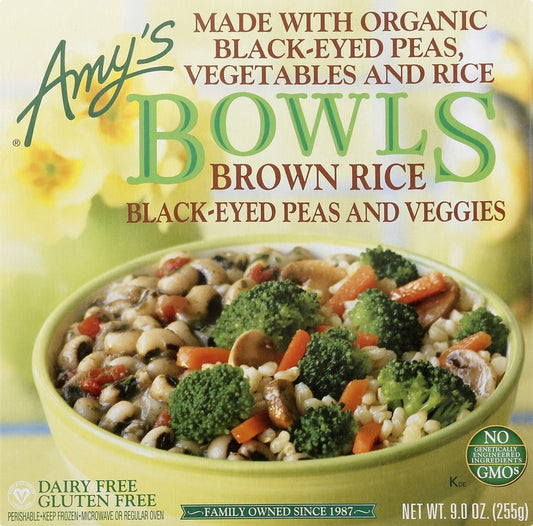 Amys Brown Rice Black-Eyed Peas and Veggies Bowls