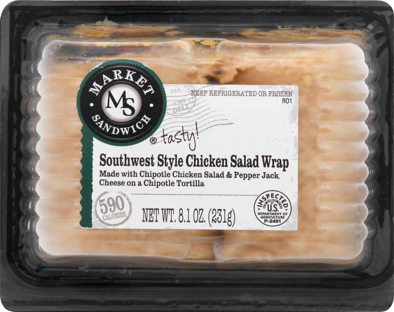 Market Sandwich Chicken Southwest Style Salad Wrap
