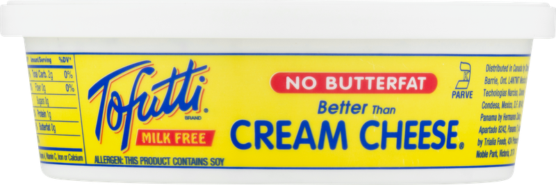 Tofutti Milk Free Better Than Cream Cheese Garlic Herb