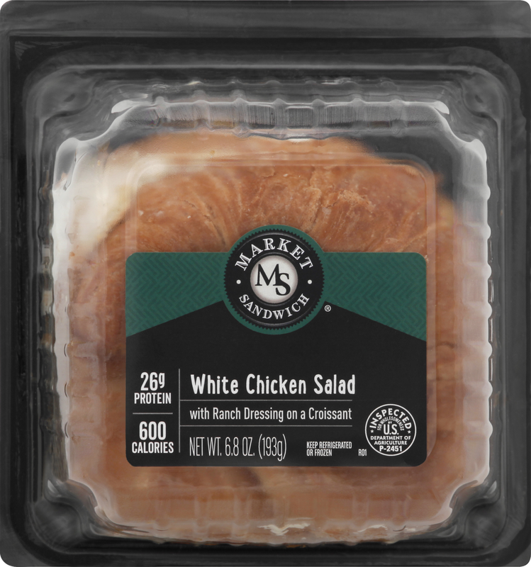 Market Sandwich with Ranch Dressing on a Croissant White Chicken Salad