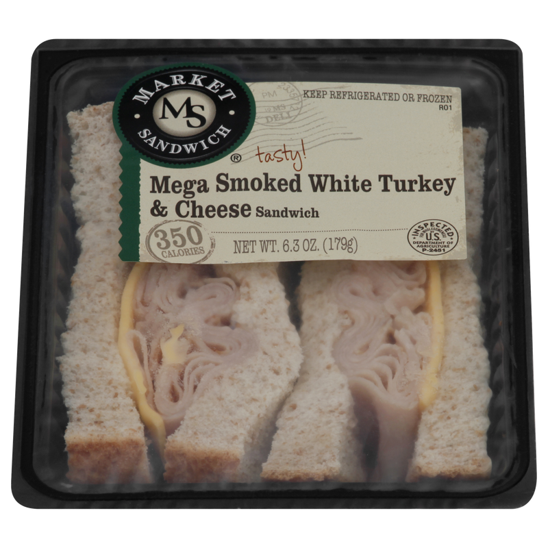 Market Sandwich Mega Smoked White Turkey & Cheese Sandwich