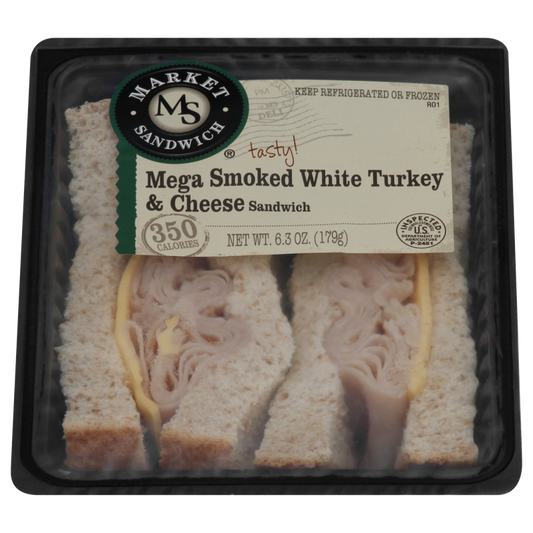 Market Sandwich Mega Smoked White Turkey & Cheese Sandwich
