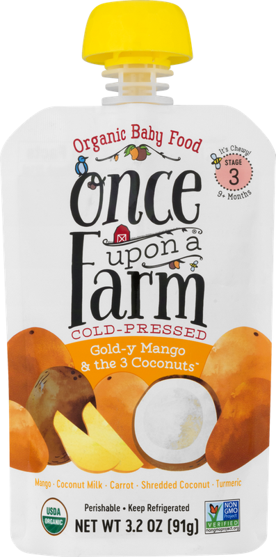 Once Upon A Farm Baby Food, Gold-y Mango & The 3 Coconuts, Organic, Stage