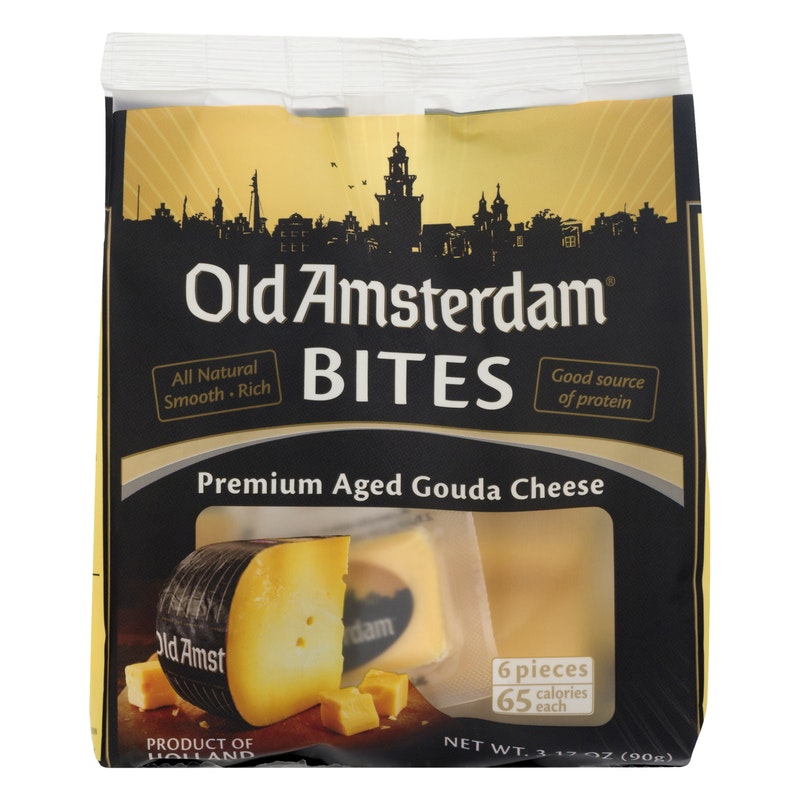 Old Amsterdam Cheese Bites, Premium Aged, All Natural, Gouda