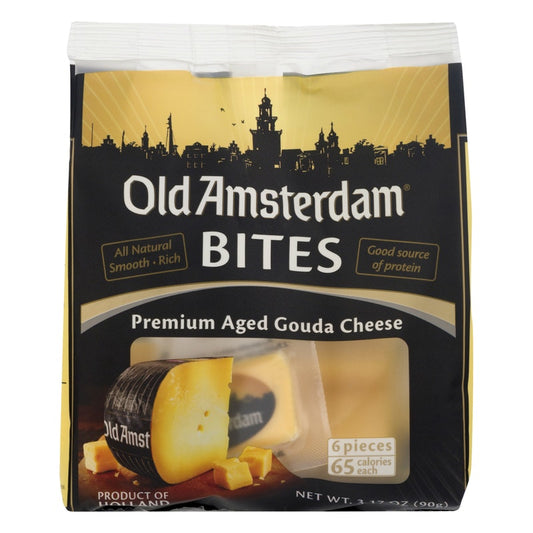 Old Amsterdam Cheese Bites, Premium Aged, All Natural, Gouda