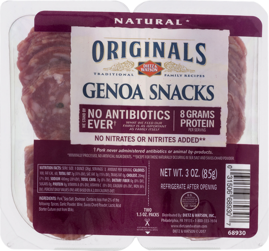 Dietz & Watson Originals Genoa Snacks