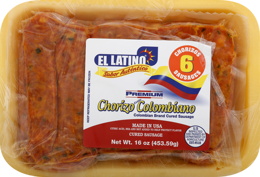 El Latino Columbian Brand Cured Sausage 6 ea