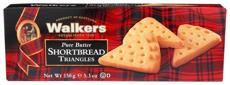 Walkers Shortbread Cookies, Pure Butter Shortbread Triangles, 150 G.