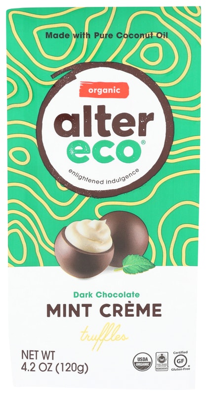 Alter Eco Mint Creme Truffles Dark Chocolate Organic
