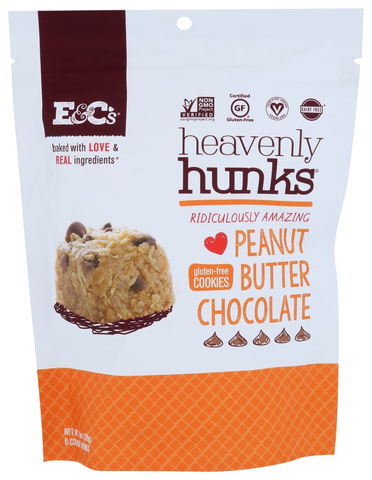 E&C's Heavenly Hunks Gluten Free Cookies Peanut Butter Chocolate
