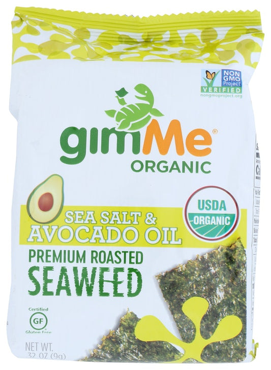 Gimme Organic Premium Roasted Seaweed Snacks Sea Salt & Avocado Oil