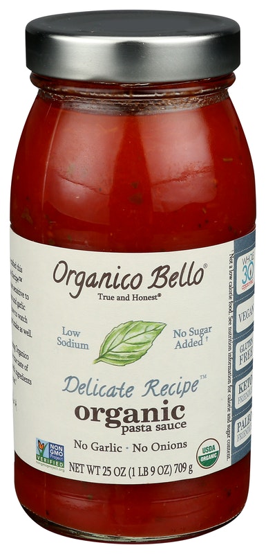 Organico Bello® Organic Pasta Sauce Organico Bello Delicate Recipe