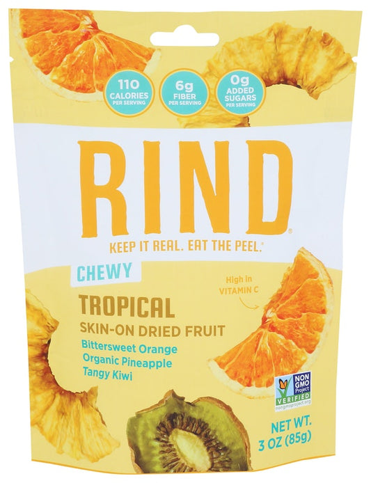 Rind Snacks Tropical Blend Organic Pineapple, Bittersweet Orange, Tangy Kiwi