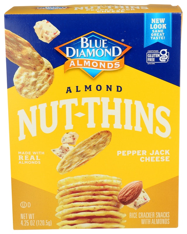 Blue Diamond Almond Nut-Thins Crackers Pepper Jack Cheese