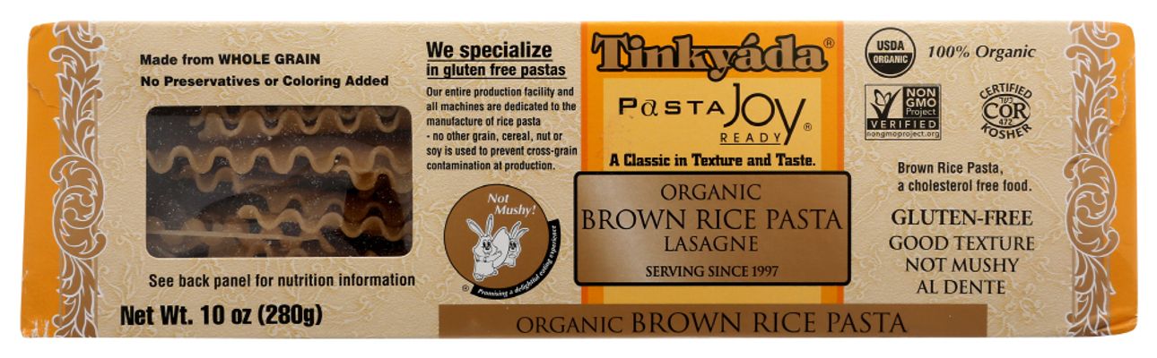 Organic Brown Rice Lasagne Pasta | 12 Pack