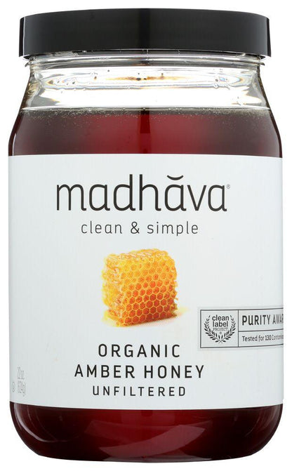 Madhava Organic Amber Honey | 6 Pack