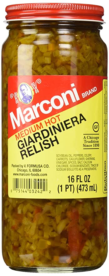 Marconi Medium Hot Giardiniera Relish | 12 pack