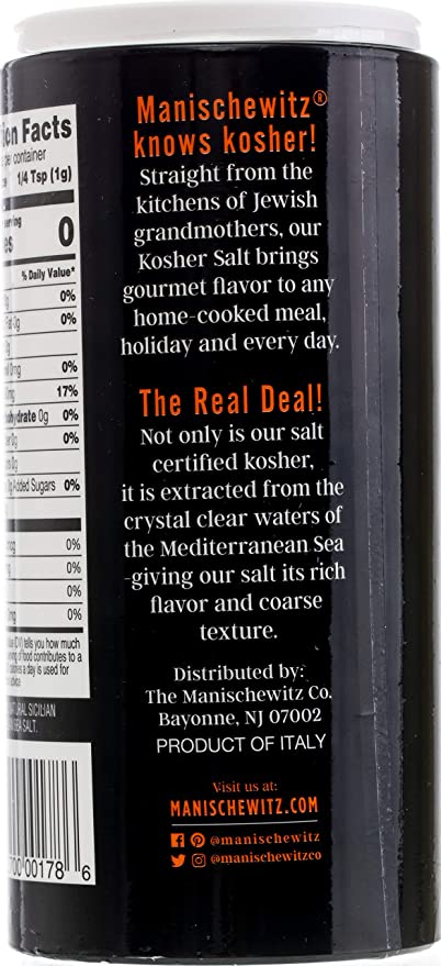 Manischewitz Kosher Sea Salt | 12 pack