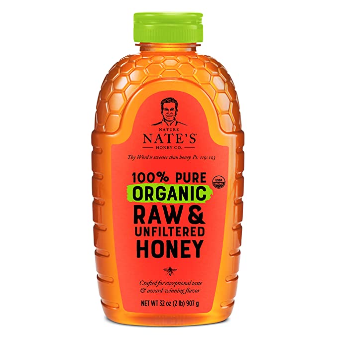 Nature Nate's 100% Pure Raw & Unfiltered Organic Honey | 6 Pack