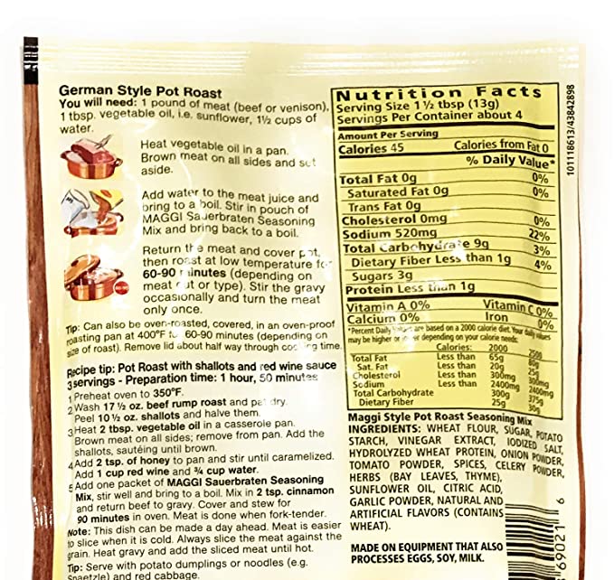 Maggi Sauerbraten Style Seasoning Mix | 17 pack
