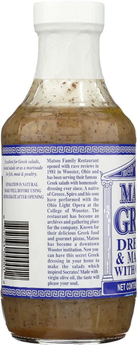 Matsos Greek Dressing & Marinade with Olive Oil | 6 pack
