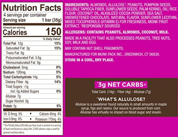 Munk Keto Nut & Seed Bars | 6 pack
