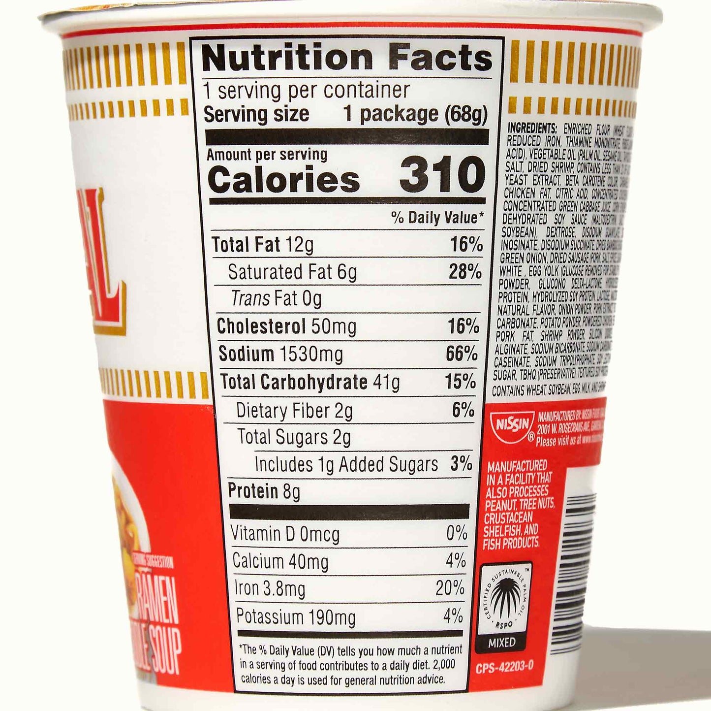 Nissin Noodles Cup Original | 6 pack