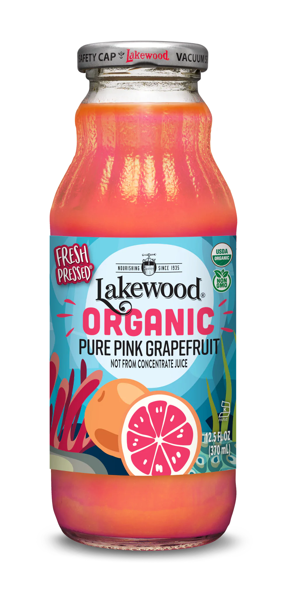 Lakewood Organic Pure Pink Grapefruit | 12 Pack