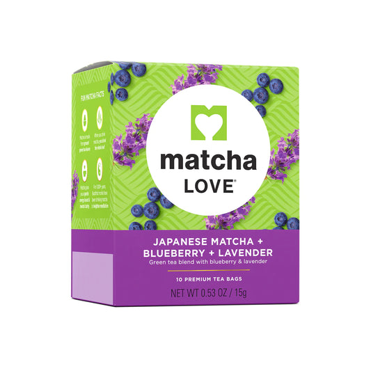 Matcha Love Japanese Matcha + Blueberry + Lavender Tea Bags | 6 pack