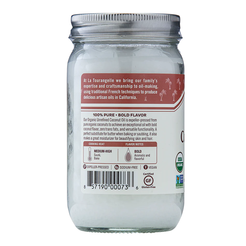 La Tourangelle Organic & Unrefined Coconut Oil |  Single Unit