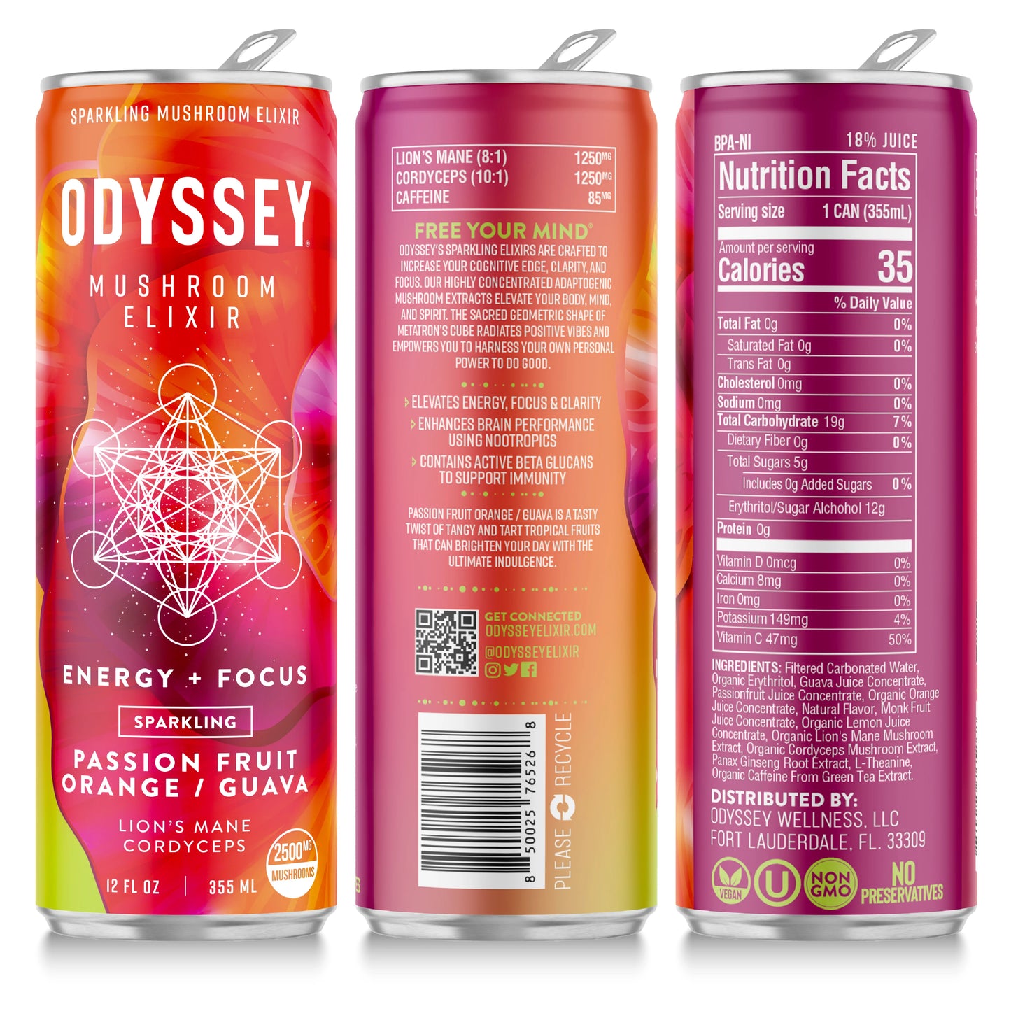 Odyssey Sparkling Mushroom Elixir | 12 pack