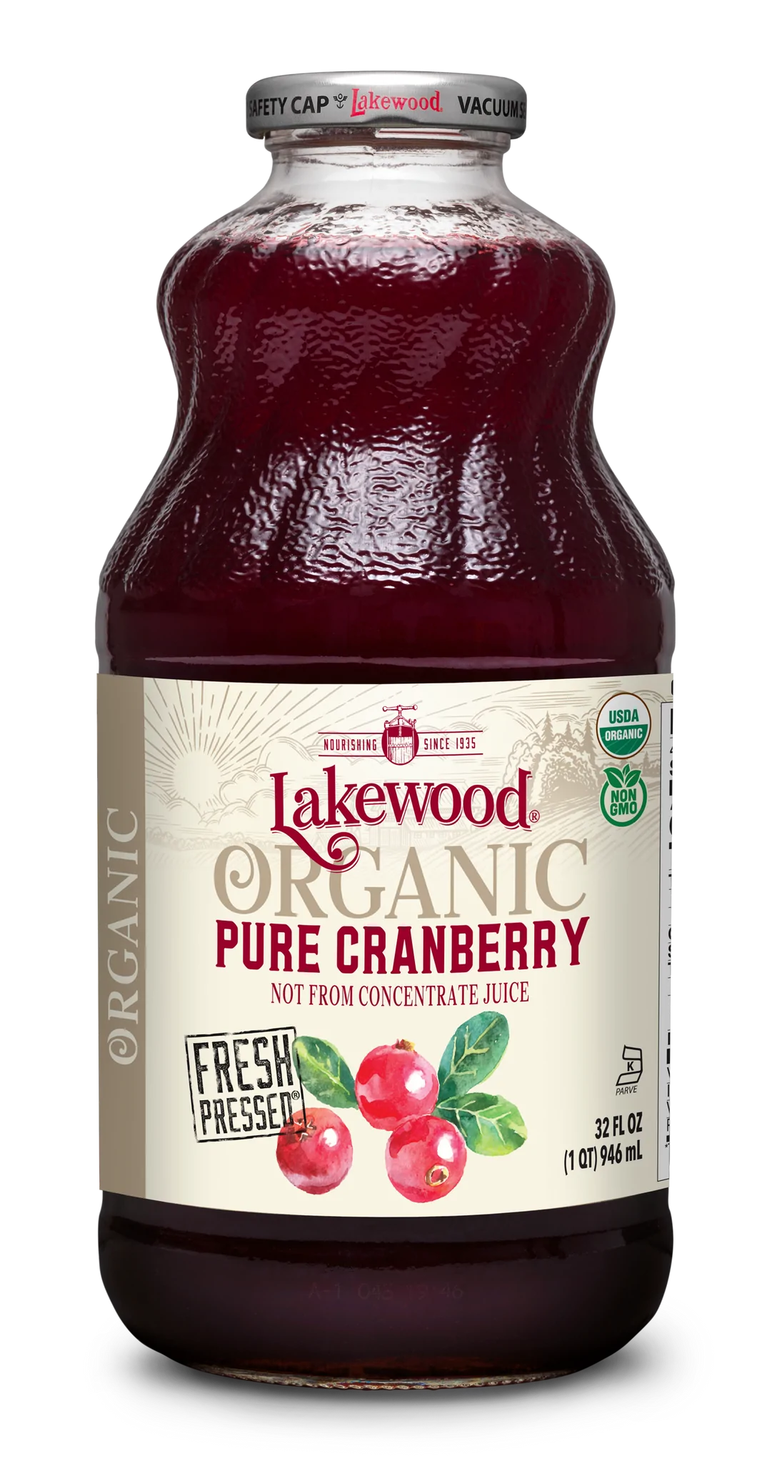Lakewood Organic Pure Cranberry Juice | 6 Pack